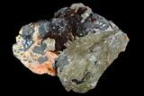 Huge, Cerussite Crystal on Galena & Bladed Barite - Morocco #127376-1